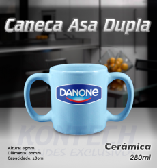 Caneca Asa Dupla 280 ml