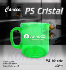 Caneca Acrílica Verde 400 ml