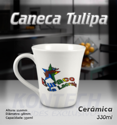 Caneca Tulipa Branca 330 ml