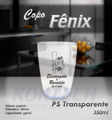 Copo Fênix Transparente 360 ml