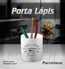 Porta Lápis Porcelana